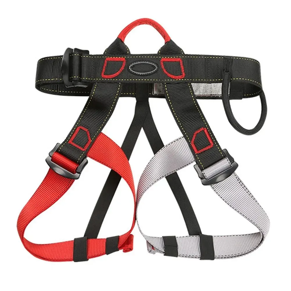 Detailed Professional Rock Climbing Harness - Adjustable Half Body Safety Belt for Mountaineering Aerial Work Responsible