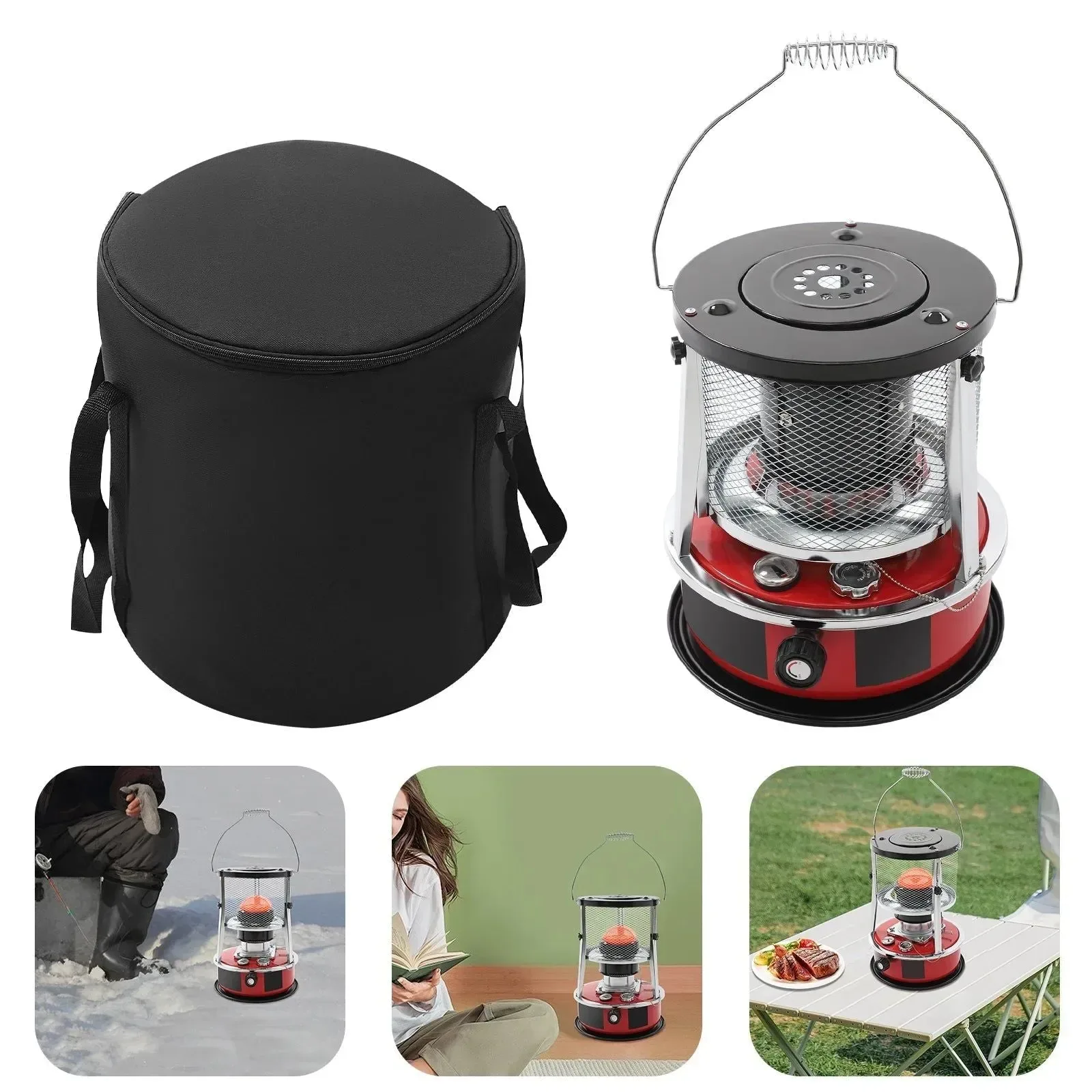Artisan Portable Kerosene Heater with Adjustable Height 5.2L Tank 8000 BTU Output for Outdoor and Indoor Use Selected
