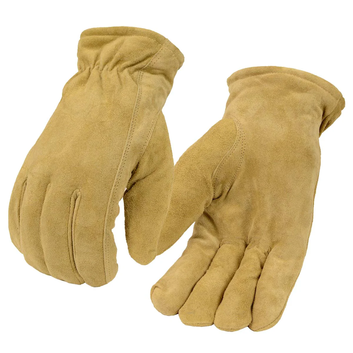 Casual M-Boss Motorcycle Apparel BOS37552 Men's Sand Color Thermal Lined Gloves Made of USA Deer Suede Effective