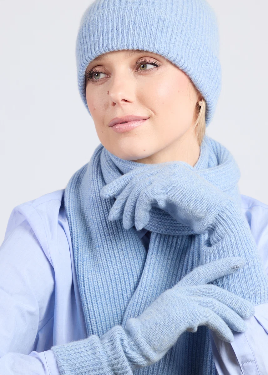 Proven Foxford Blue Cashmere Gloves Elite