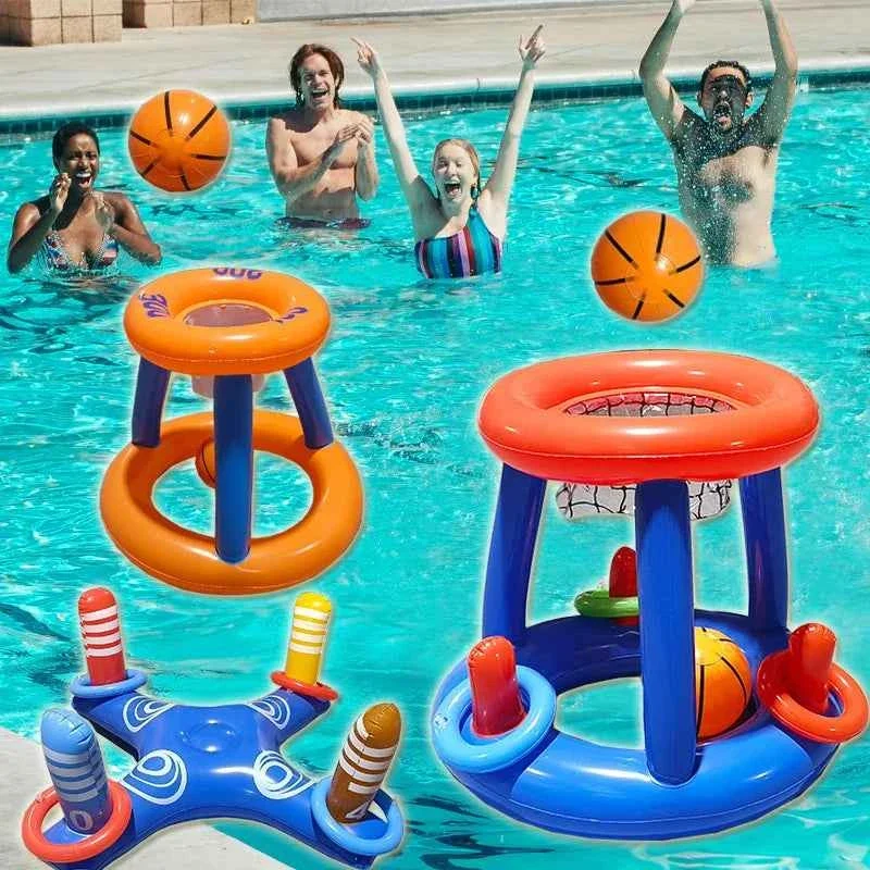 Exclusive Inflatable Pool Basketball Game – Summer Water Fun for Kids Adults Professional
