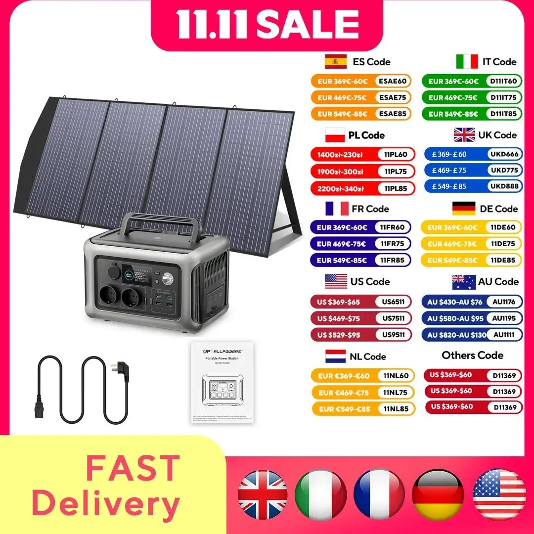 Advanced 600W 299Wh Portable Power Station with Optional Solar Panel - LiFePO4 Solar Generator for Camping Home Responsible