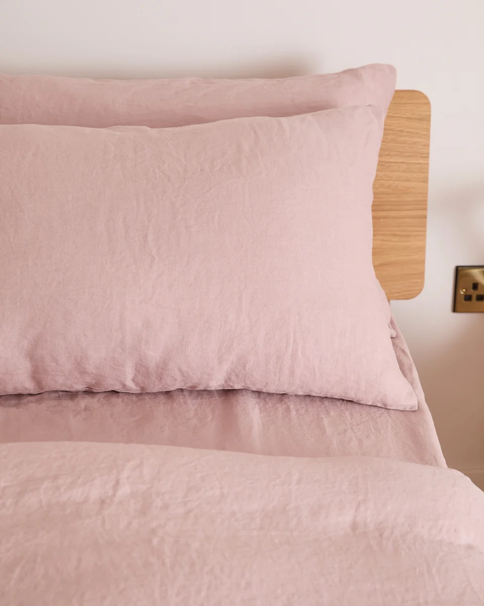 Crafted Foxford Blush Pure Linen Pillowcase Original