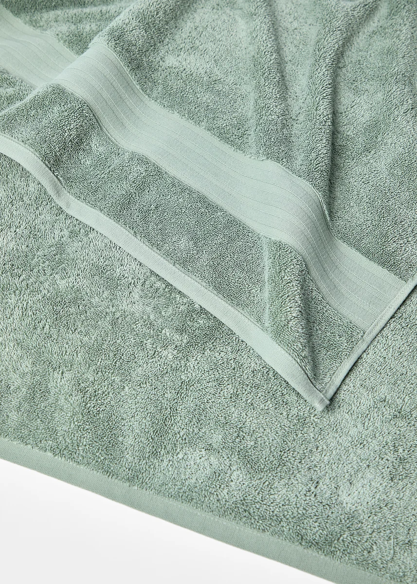 Modern Foxford Luxury Cotton Bath Sheet - Eucalyptus Original