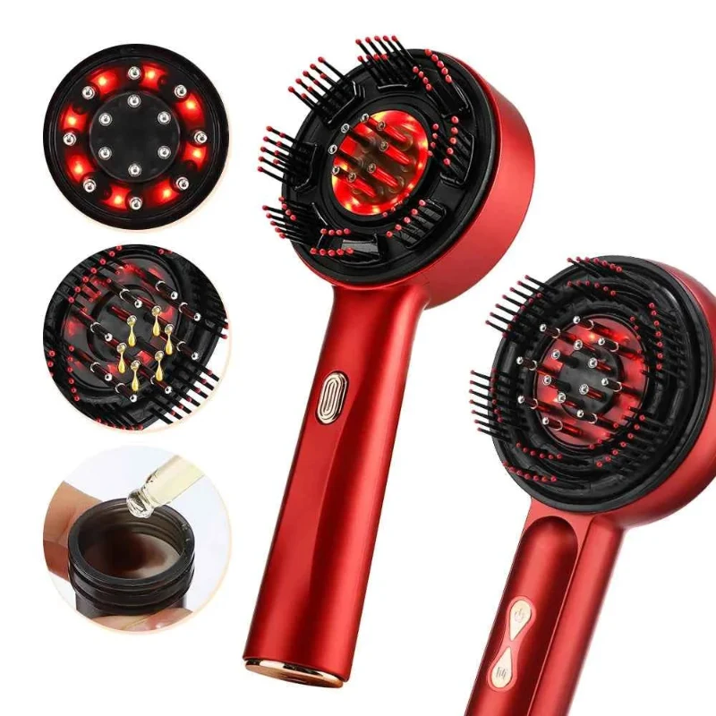 Easy-to-Use Electric Scalp Massage Comb with Light Therapy Oil Applicator Optimized
