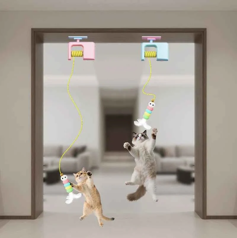 Minimalist Automatic Interactive Cat Toy with Hanging Ball Electric Self Play Cat Exercise Toy for Indoor Cats High-End