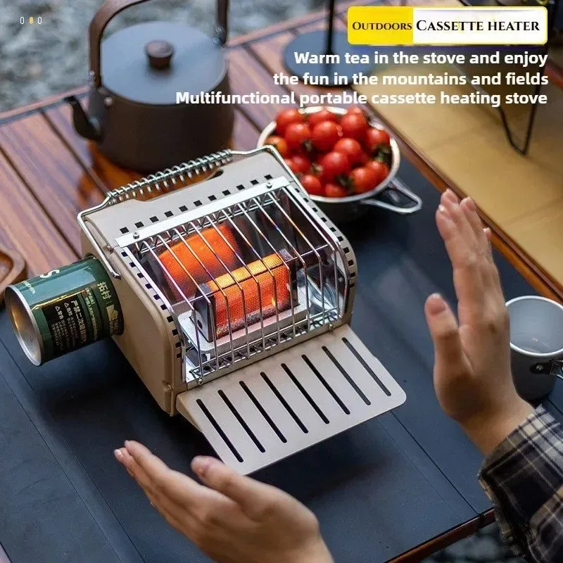 Fine Crafted Portable 1200W Outdoor Gas Heater Stove – Smokeless Camping Picnic Heater Reusable