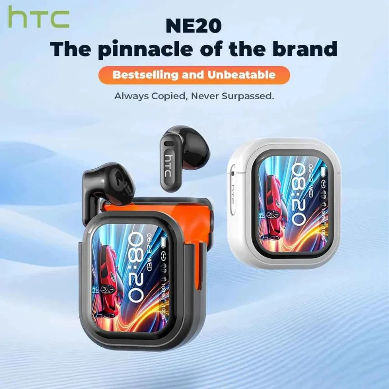 High-Grade htc NE20 True Wireless Earbuds with Smart Display Charging Case In-Ear Design Specialty