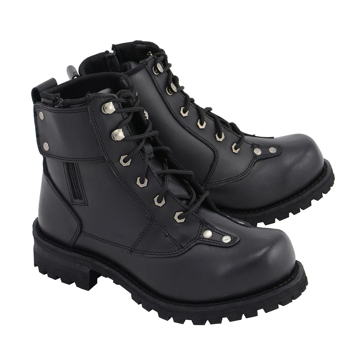 Original Design M Boss Motorcycle Apparel BOS49007 Men's 7 Inch Black Outlaw Leather Motorcycle Boots Responsible