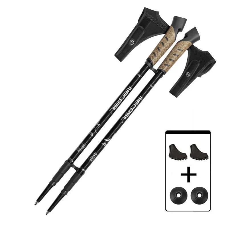 Stylish 2PCS Ultralight Trekking Poles – 7075 Aluminum Adjustable Nordic Walking Sticks for Hiking Camping Trendy