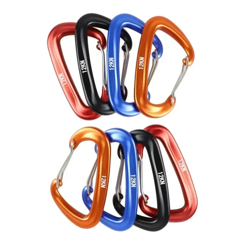 Verified D-Shaped Carabiner Clips 1 8 PCS – 12KN Heavy Duty Aluminum Hooks for Camping Hammocks Outdoor Gear Casual