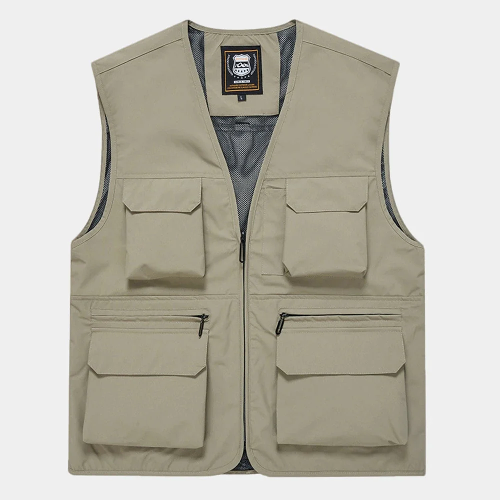 Optimized Men s Multi-Pocket Utility Vest – Lightweight Casual Tooling Style Waistcoat for Everyday Wear Excellent
