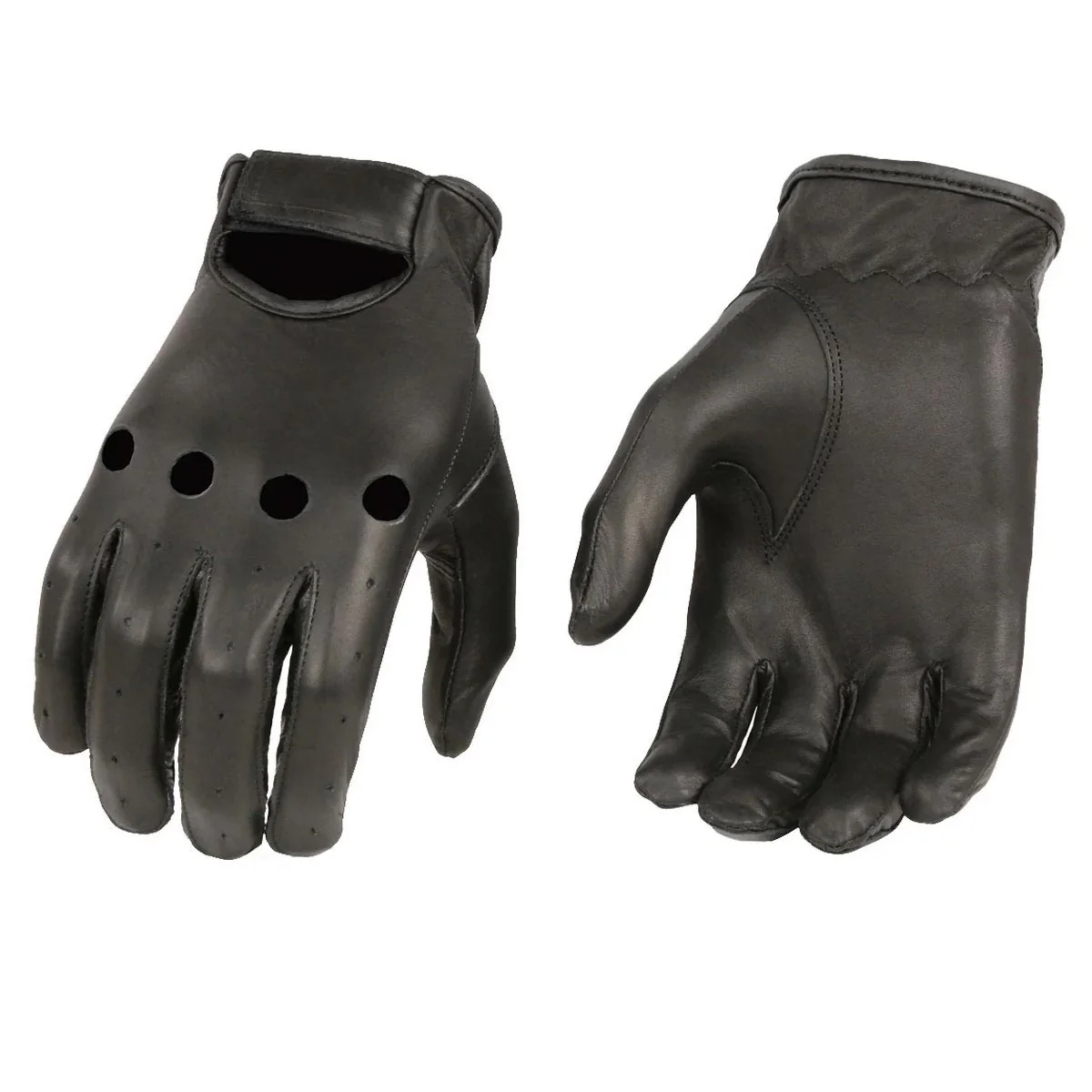 Minimalist M Boss Motorcycle Apparel BOS37534 Men's Black Unlined Leather Classic Style Driving Gloves Verified