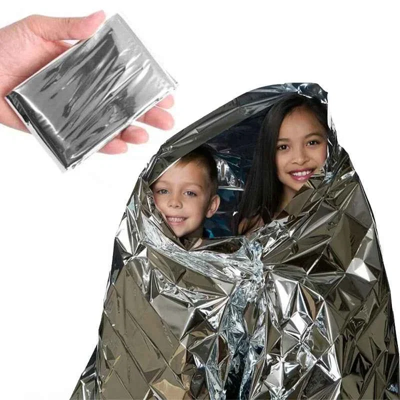 Secure Emergency Mylar Thermal Blanket Foil Survival Outdoor First Aid Rescue Space Blanket Reliable