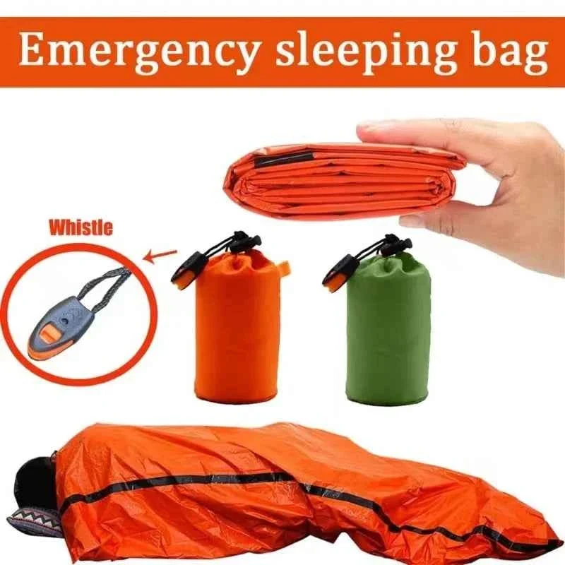 Unique Emergency Sleeping Bag Mylar Blanket Waterproof Lightweight Survival Shelter for Camping Hiking First-Class