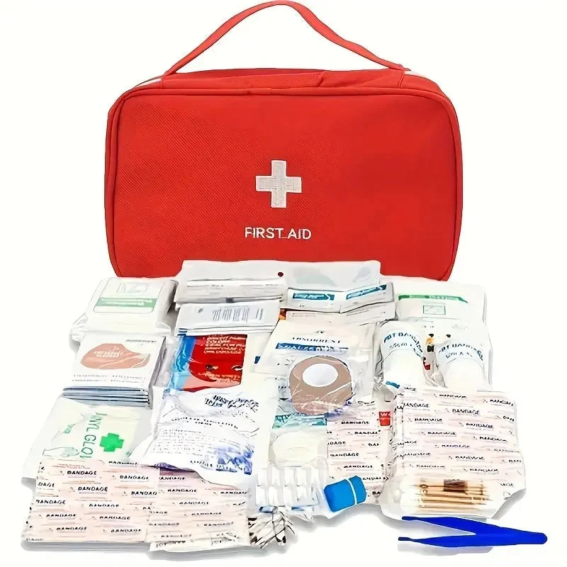 Durable 184-Piece Multifunctional Outdoor First Aid Kit – Large Oxford Bag for Hunting Hiking Camping Excellent