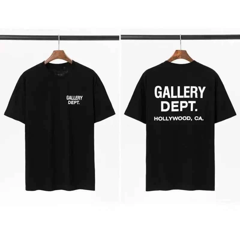 World-Class GALLERY DEPT. Hollywood CA Graphic Short Sleeve T-Shirt – Black White Detailed