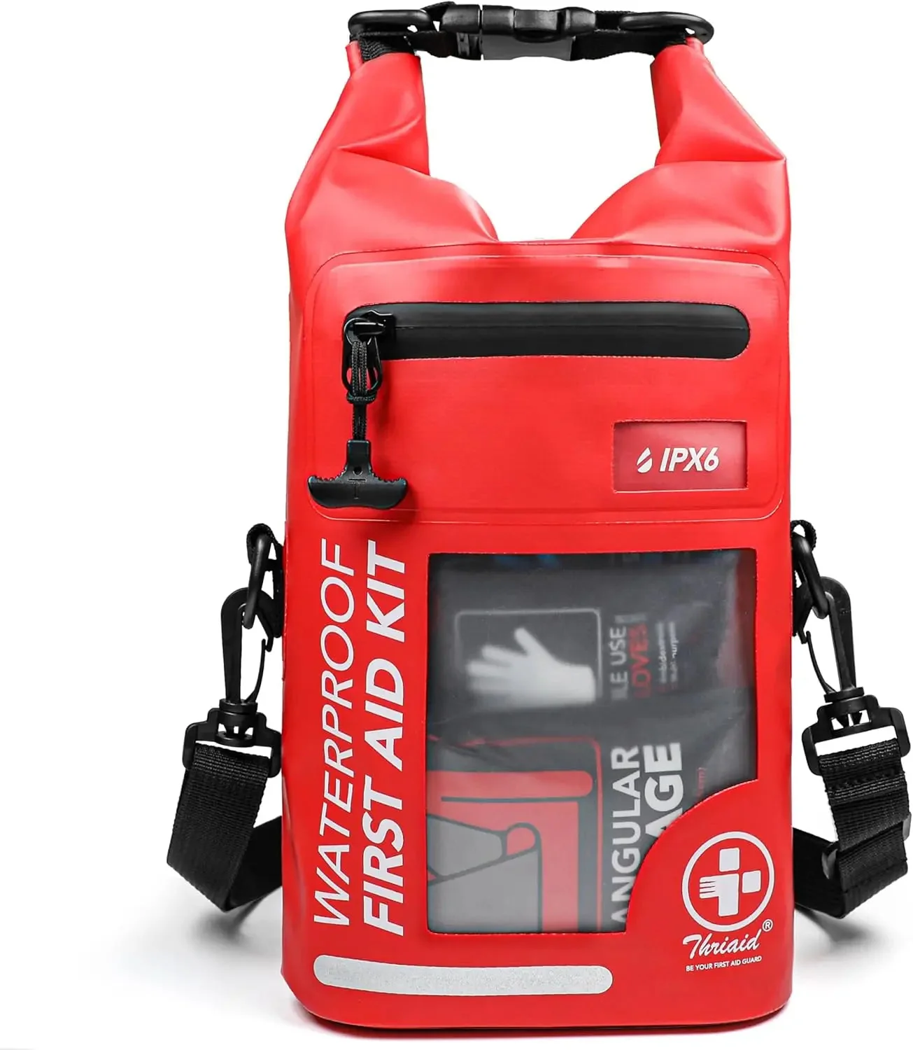 Safe 250-Piece IPX6 Waterproof First Aid Kit – Reflective Dry Bag for Boating Camping Outdoor Emergencies Effective