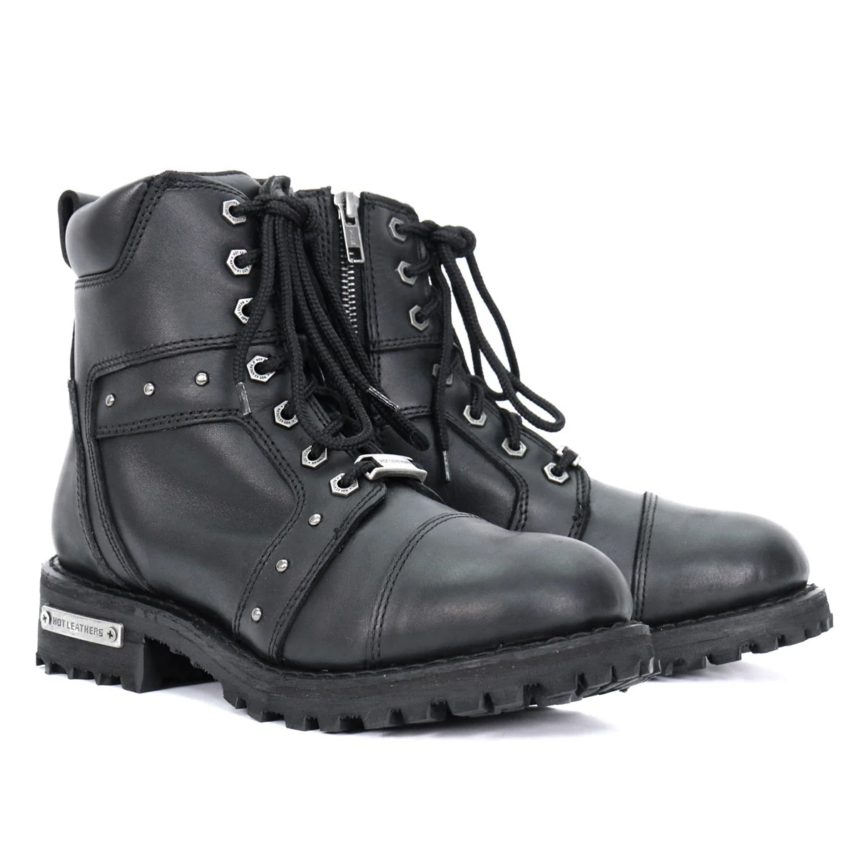 High-Performance Hot Leathers Women's Studded Outlaw Black Logger Boots - BTL1010Studded OutlawStudded Outlaw Fast