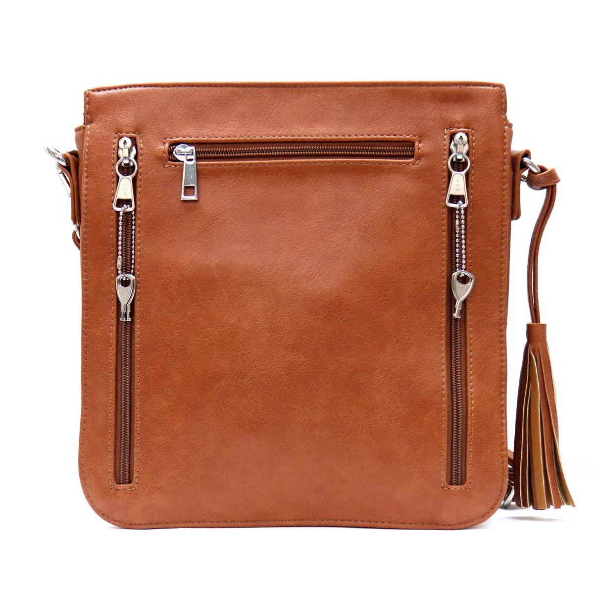 Practical Hot Leathers PUA1178 Women's Brown Hand-Crafted Laced Concealment Purse Luxury