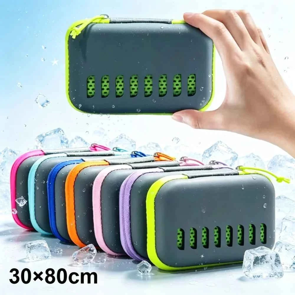 Exclusive 30×80cm Cooling Sports Towel with EVA Case Powerful