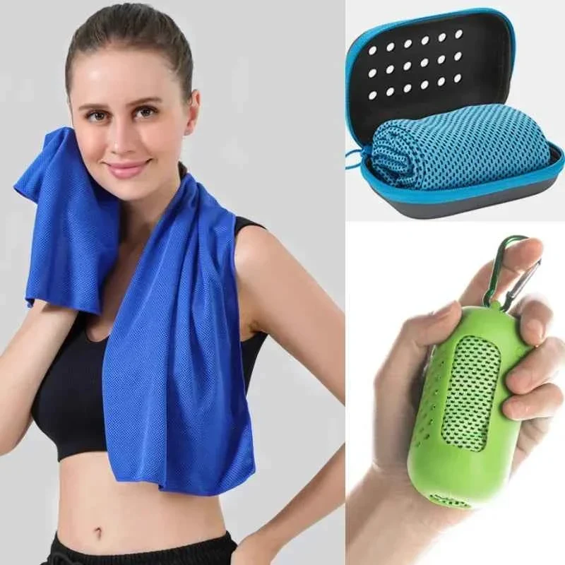 Fast Quick Dry Cooling Towel with Portable Case for Sports Fitness and Outdoor Activities Official