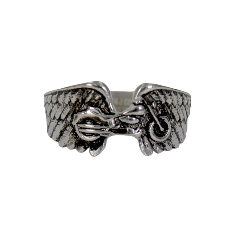 Professional Hot Leathers JWR1128 Women's Silver 'Motor Bike' Stainless Steel Ring Fine