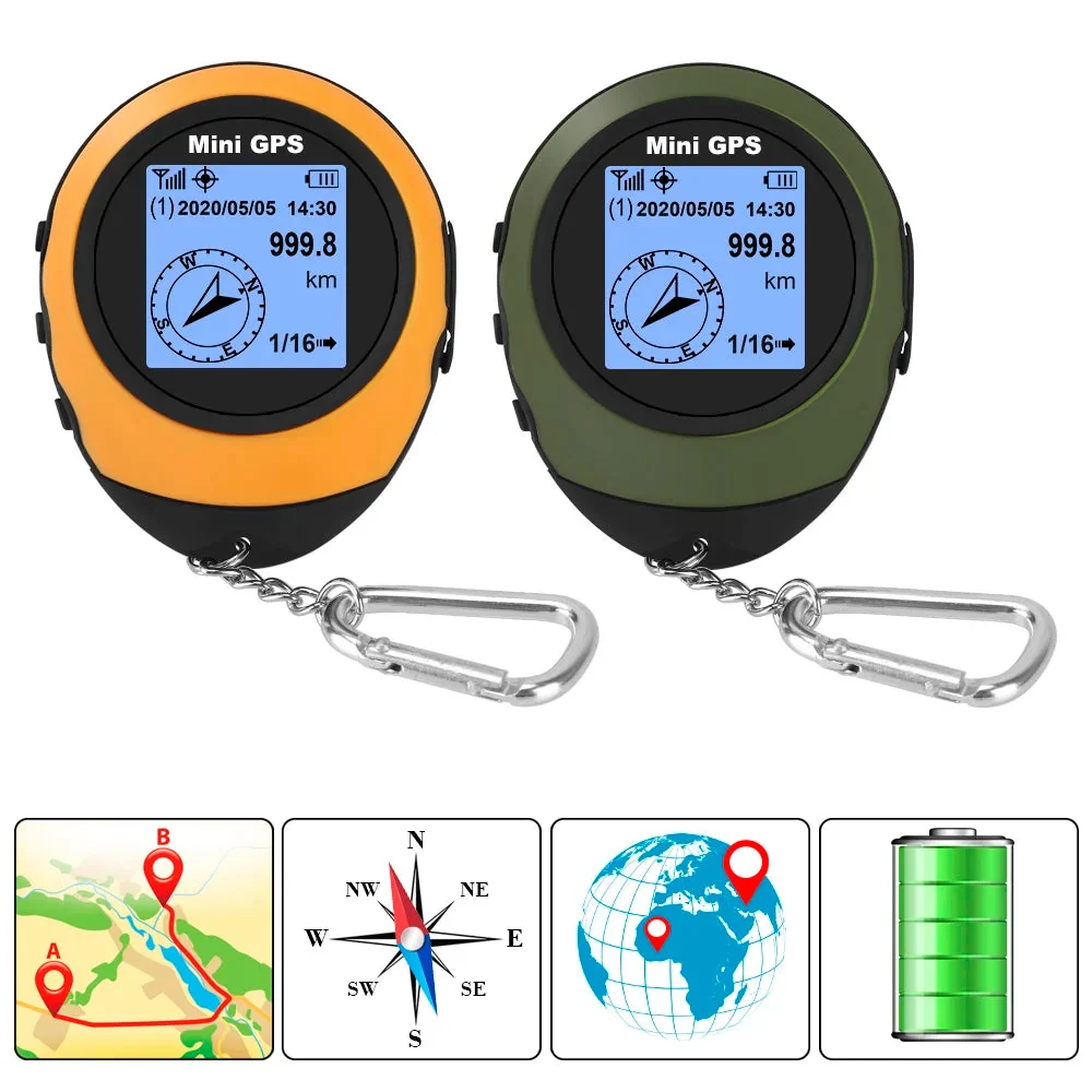 World-Class Mini Handheld GPS Navigator Compass Altitude Tracker Selected