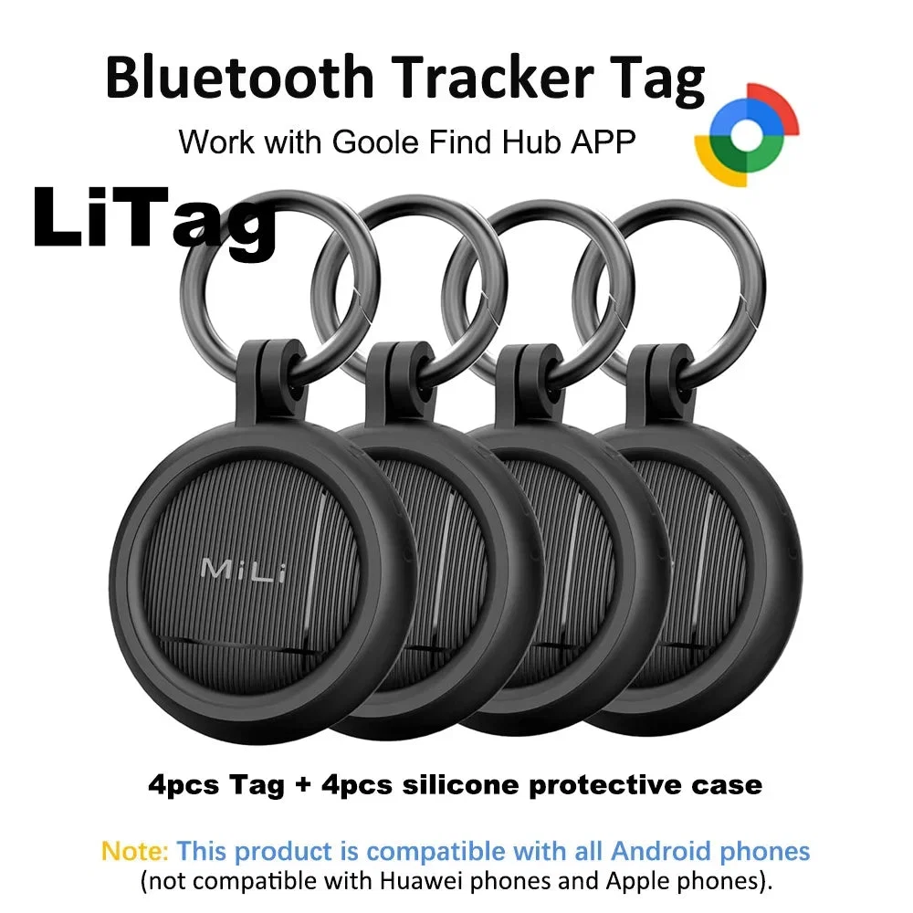 Certified Leapii Bluetooth Tracker Tag – Google Find Hub Compatible Anti-Lost Smart Tag for Keys Luggage Bags Optimized
