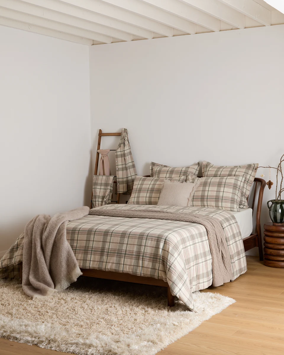 Healthy Foxford Eve Tartan Flannel Duvet Set Fast