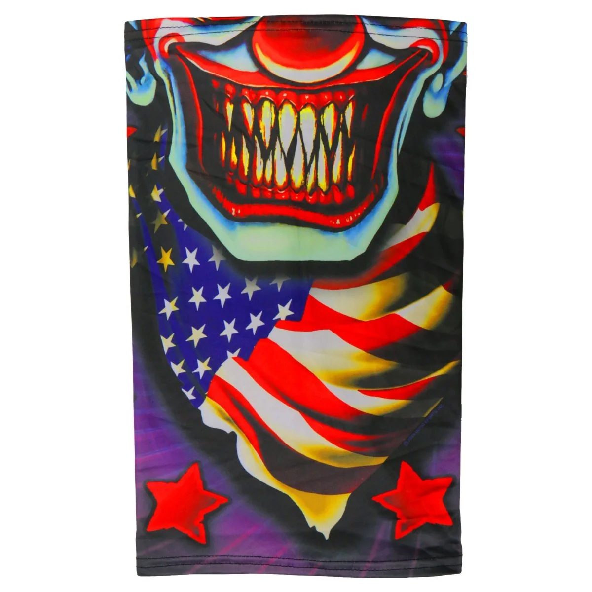 Breathable Hot Leathers HWN2002 Circus Clown Neck Gaiter Mask Enhanced