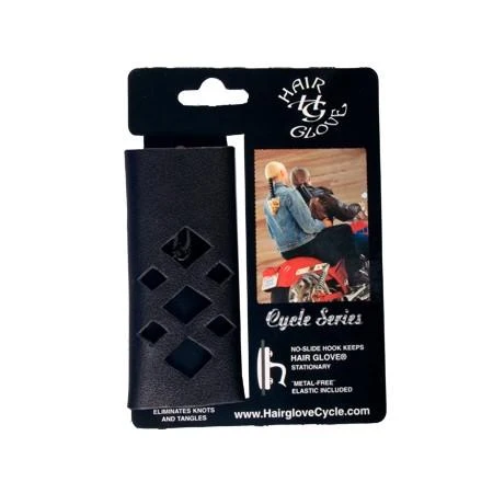 Classic Hot Leathers HRG2005 Black Die Cut Hair Glove Contemporary