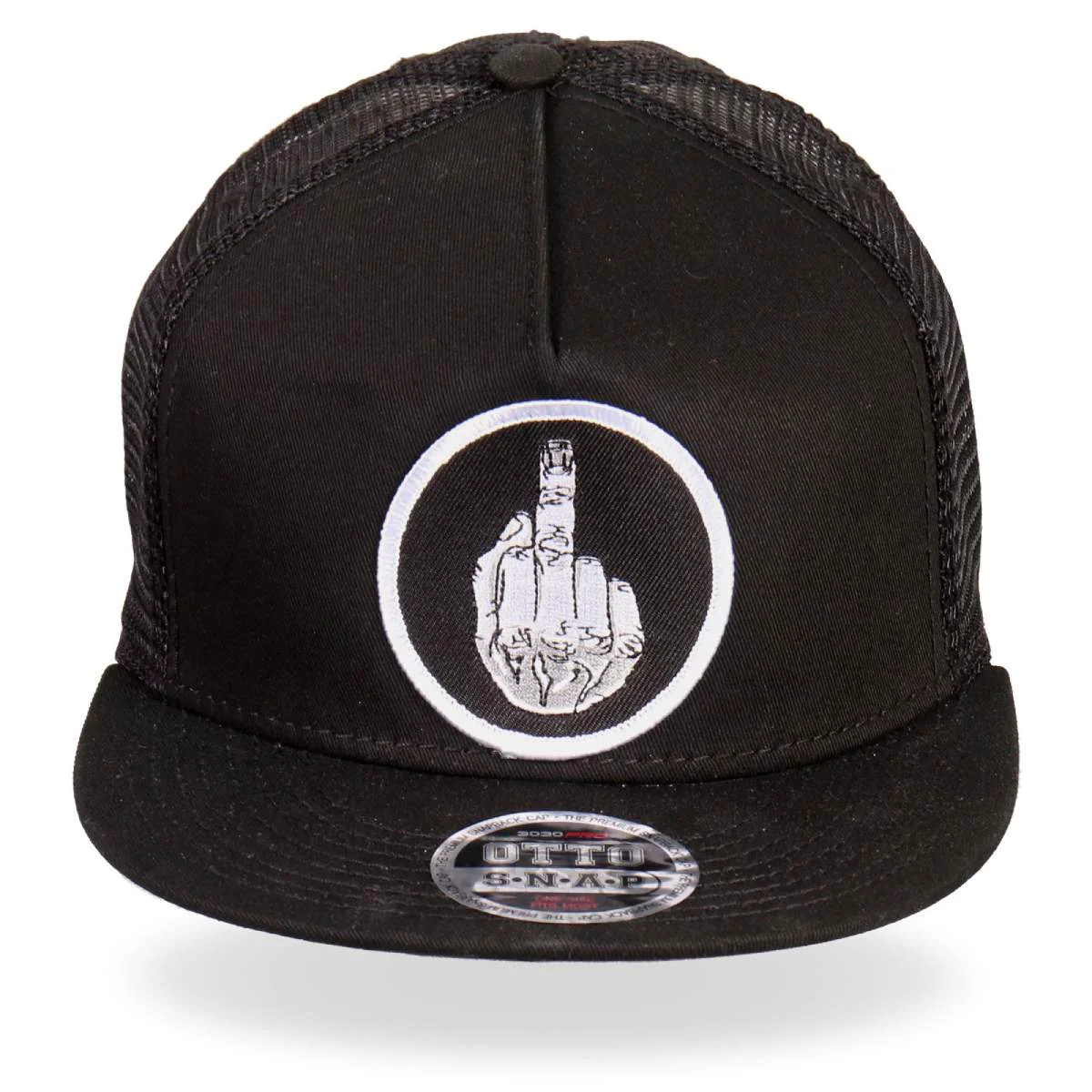 Breathable Hot Leathers GSH4001 DILLIGAF Middle Finger Snap Back Hat High-Grade