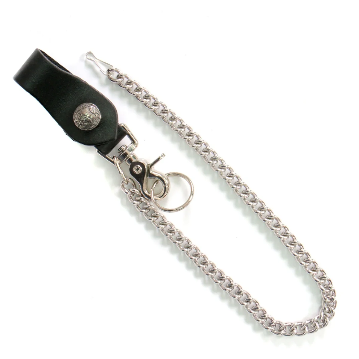 Trusted Hot Leathers CWA1041 18 Buffalo Nickel Wallet Chain Safe