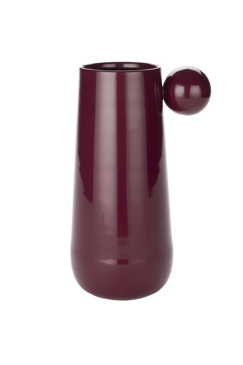 Original Large Dot Vase - Bordeaux Red Green