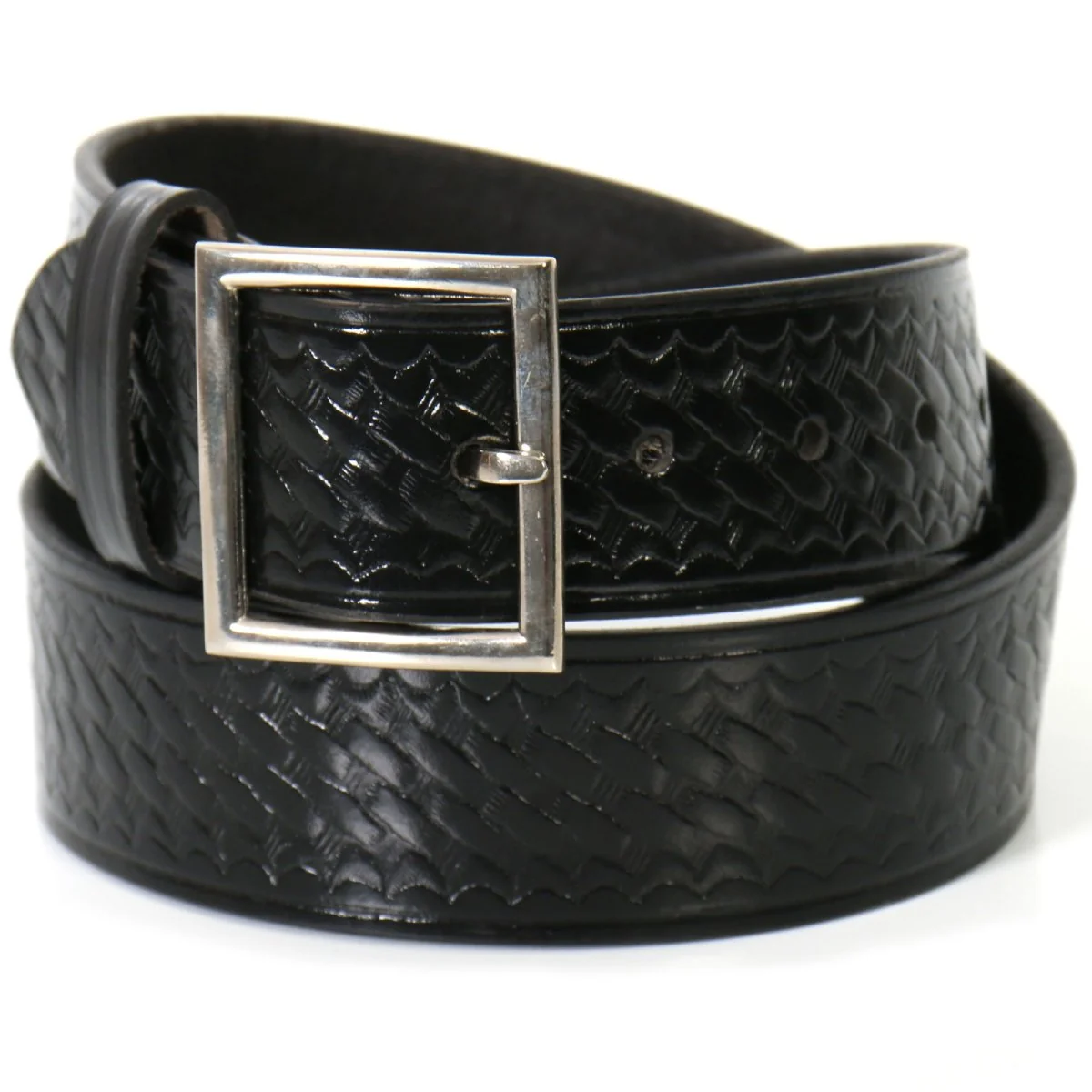 Organic Hot Leathers BLE1017 Basket Weave Leather Garrison Belt with Removable Buckle Dependable