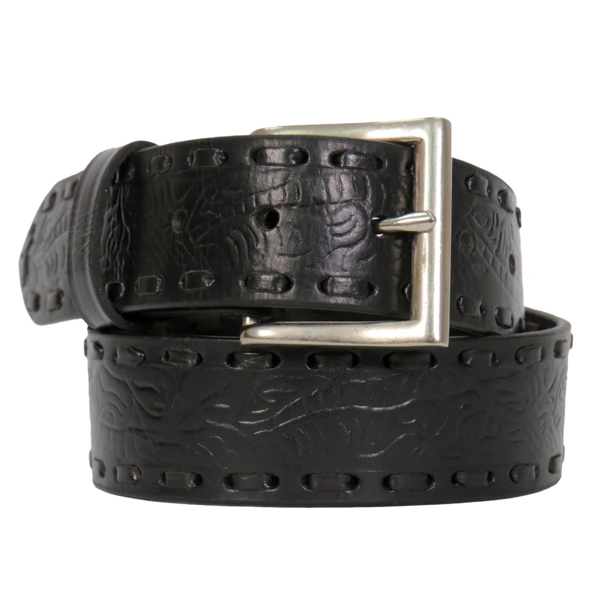 Top-Quality Hot Leathers BLA1123 Embossed Leather Belt with Lacing Proven