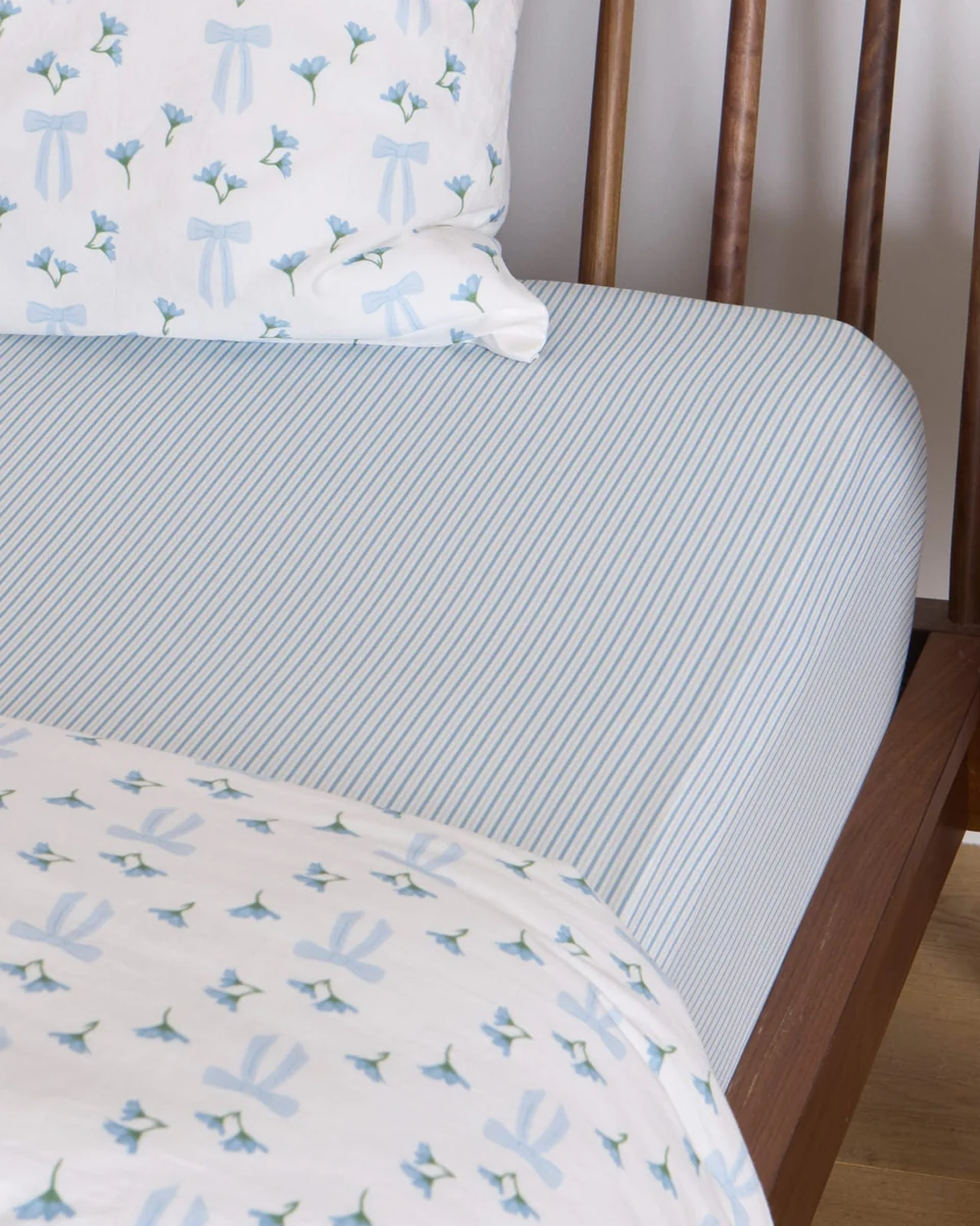 Trusted Foxford Coastal Stripe Fitted Sheet Quality