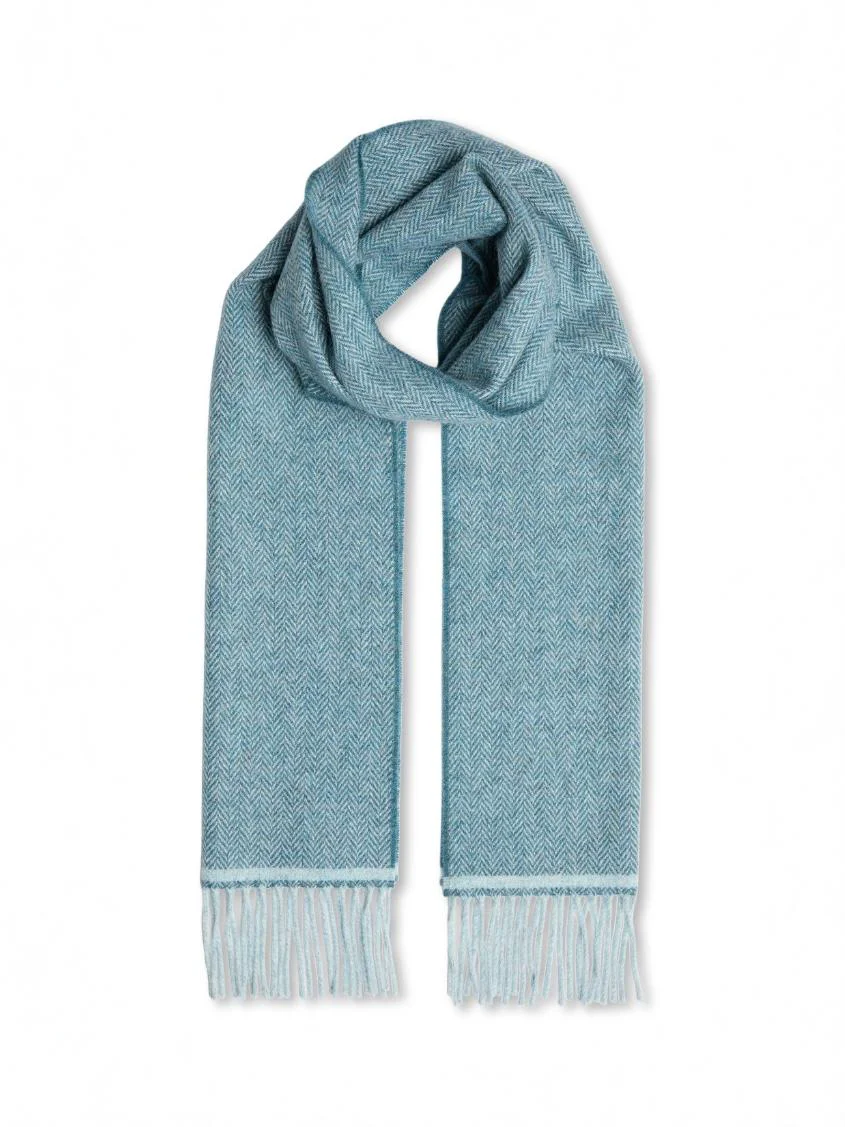 Innovative Aqua Mist Lambswool Scarf Premium Material