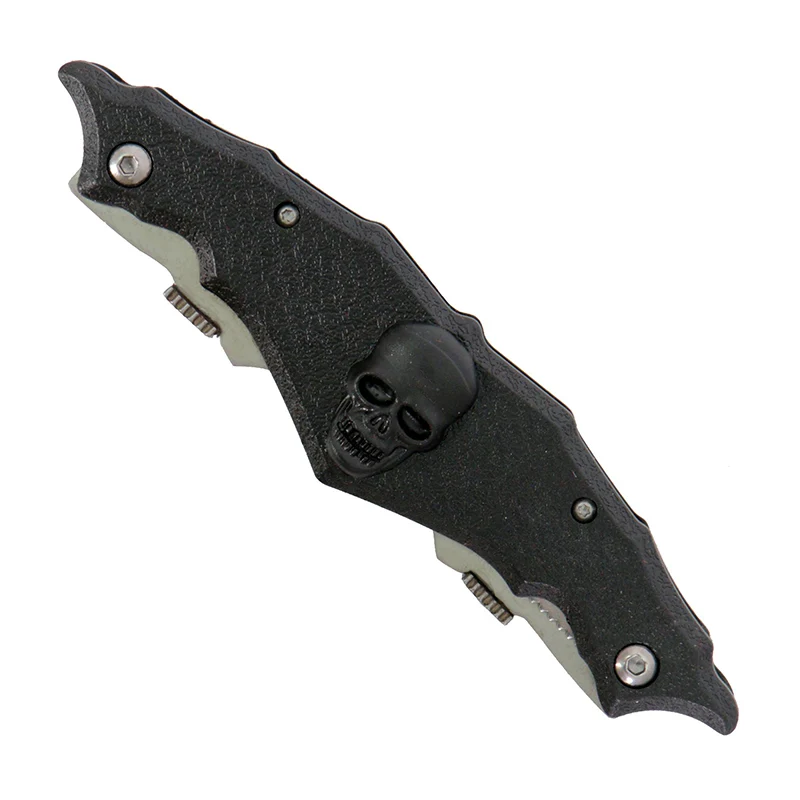 Authentic Hot Leathers KNA1106 Knife Double Open Skull with Clip 4 Soft