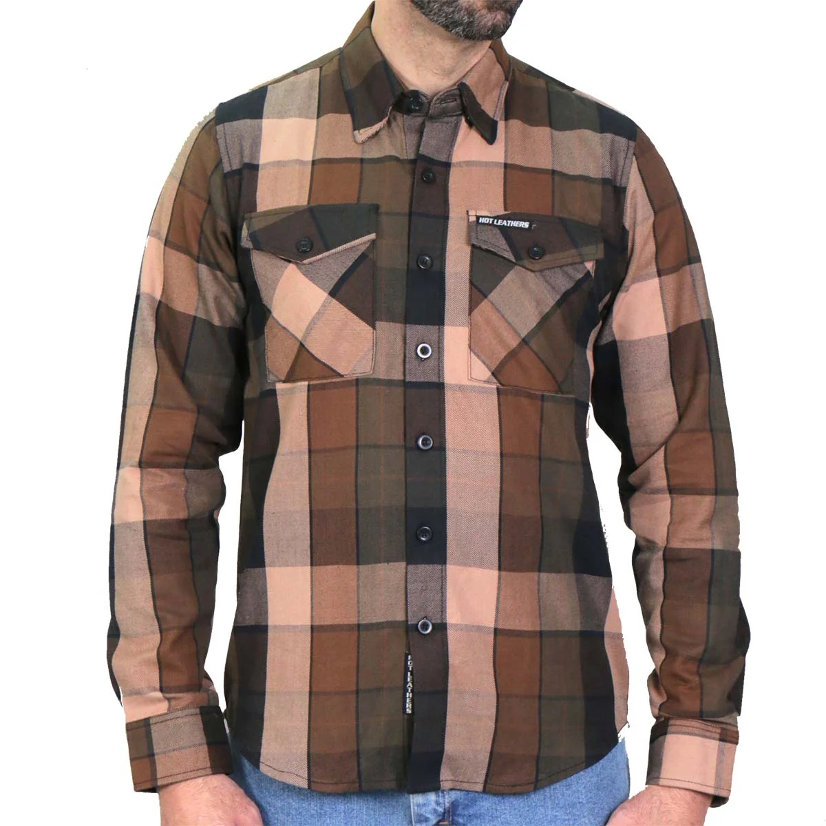 Superior Hot Leathers FLM2013 Men's Sidewinder Flannel Long Sleeve Shirt First-Class