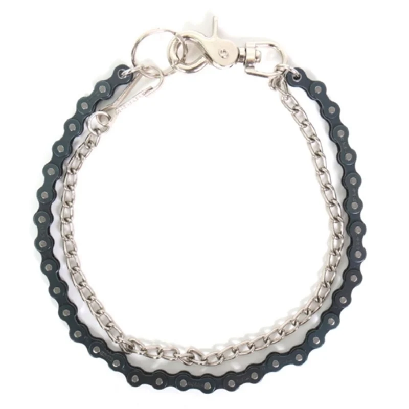 Efficient Hot Leathers CWA1039 Double Bike Link 18 Black and Silver Wallet Chain Fashionable