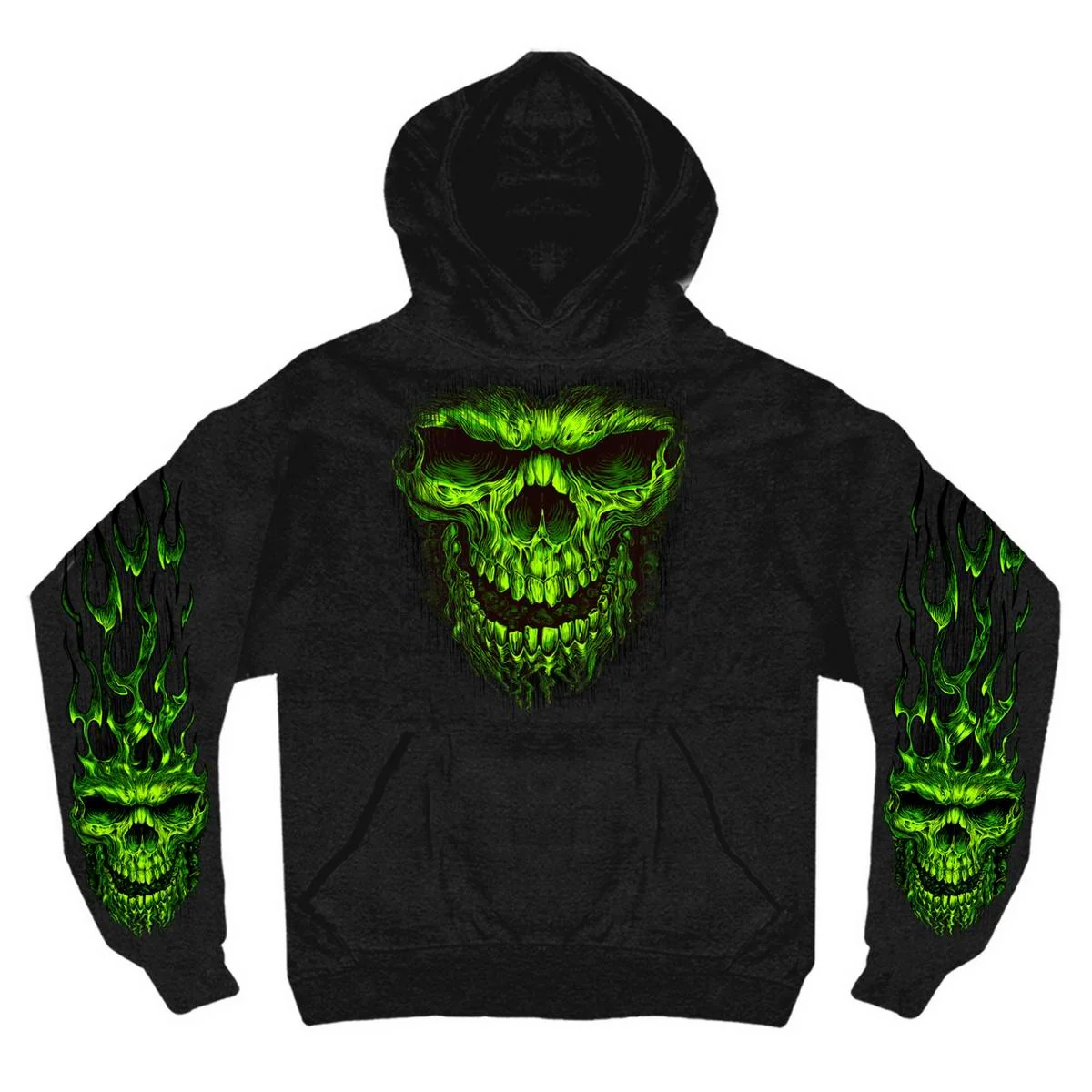Quality Hot Leathers GMS4023 Men s Shredder Skull Black Hoodie Sweatshirt Exclusive