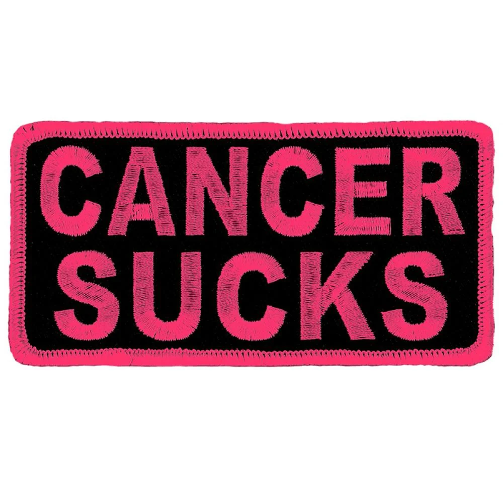 Carefully Designed Hot Leathers PPL9814 Cancer Sucks 4 x 2 Pink Patch Flexible