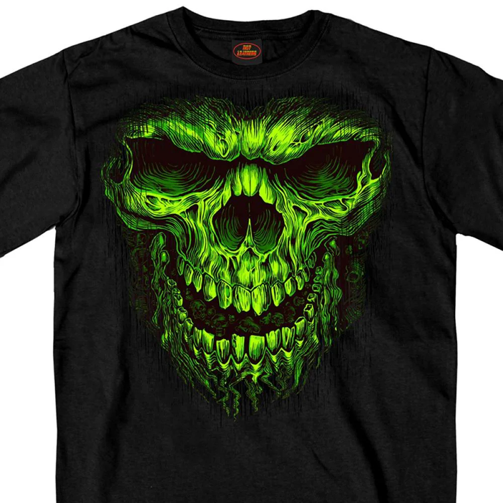 Expertly Made Hot Leathers GMS1476 Men's Shredder Skull Black T-Shirt Proven