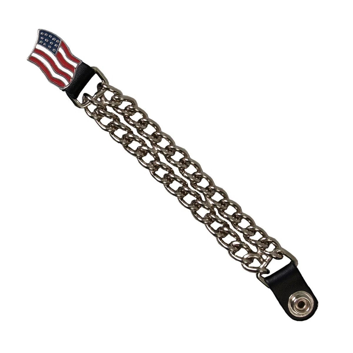 Enhanced Hot Leathers VXC2003 American Flag Chain Vest Extender Original Design