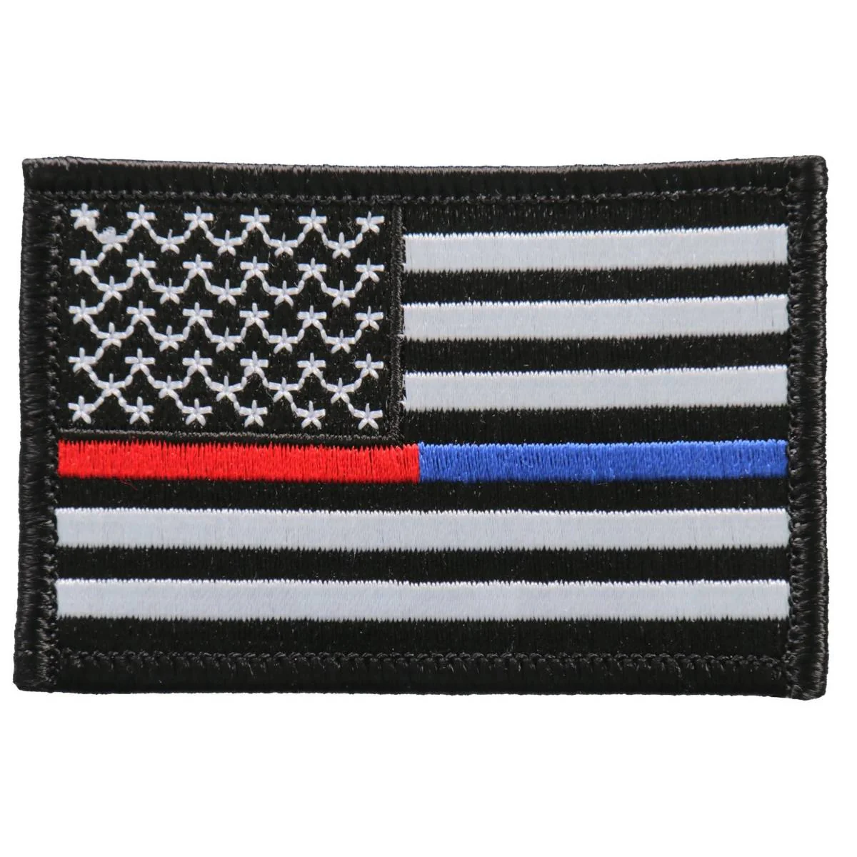 High-Grade Hot Leathers PPF5113 3 Inch Thin Red Blue Line 3 Inch Patch Enhanced
