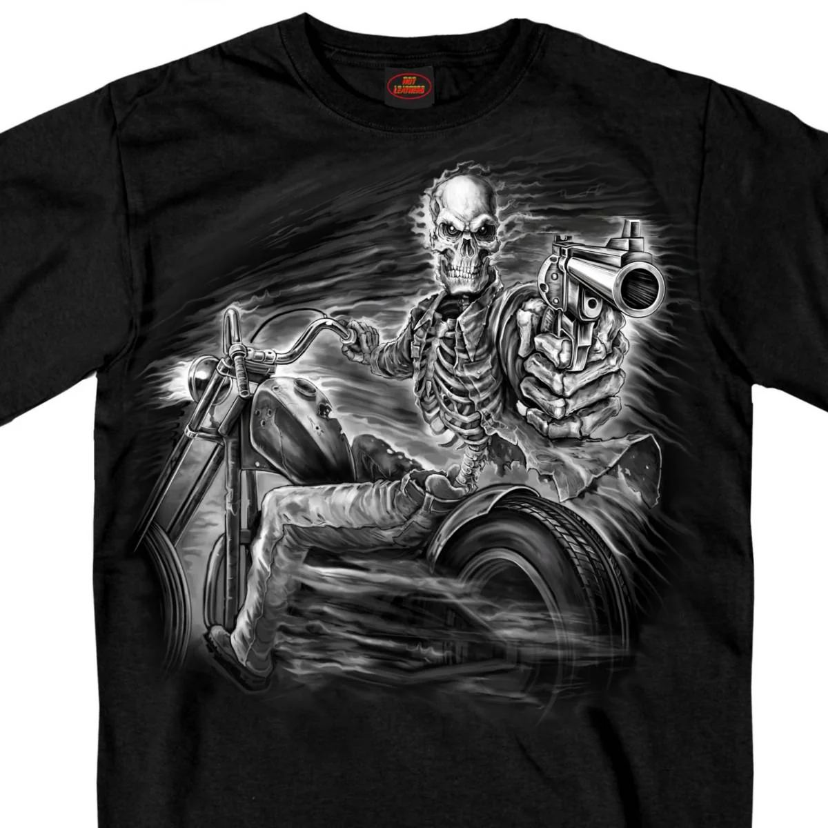 Sustainable Hot Leathers GMS1458 Mens Assassin Rider Black T-Shirt Premium