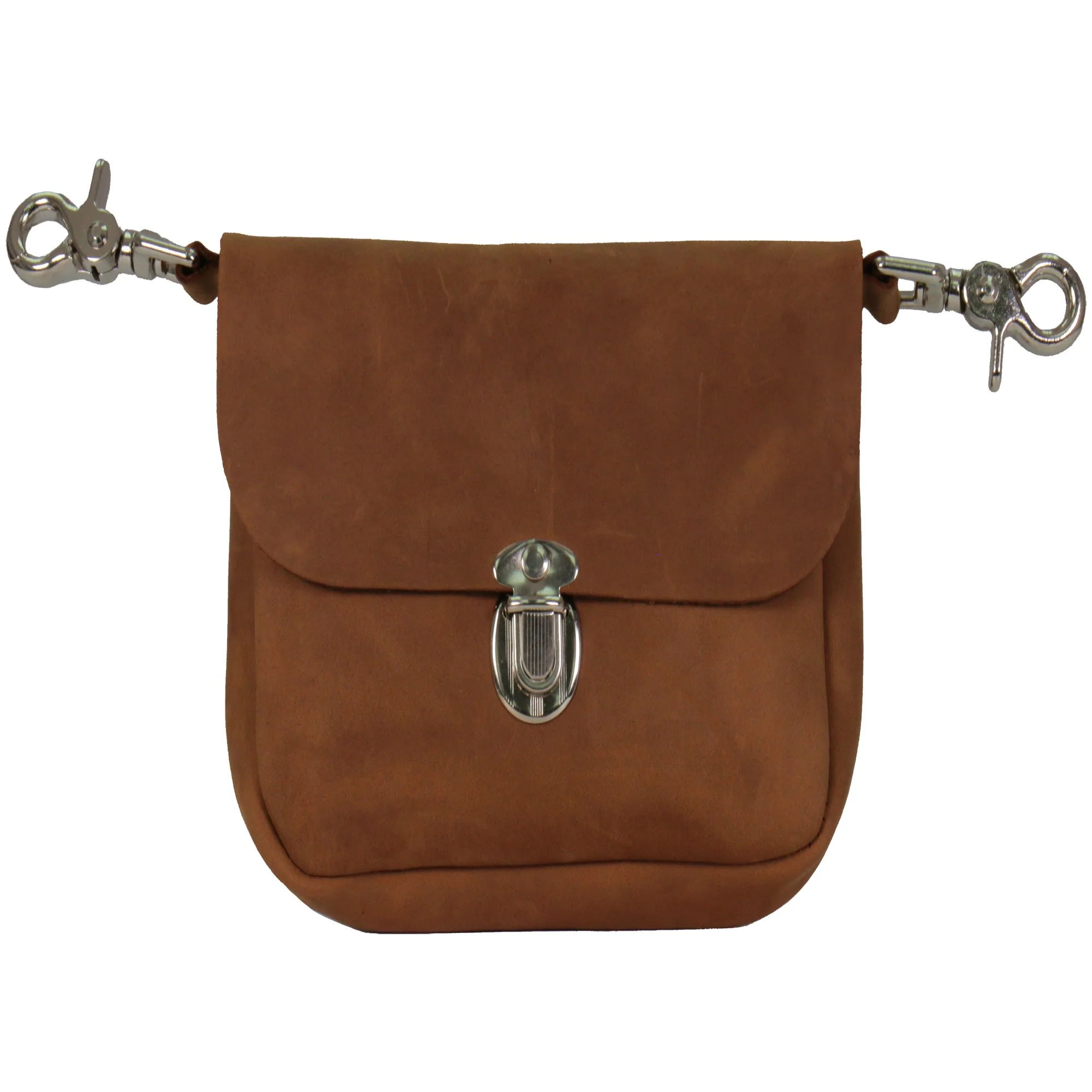 Professional Hot Leathers CPL5002 Distressed Brown Leather Ladies Clip Pouch Recyclable