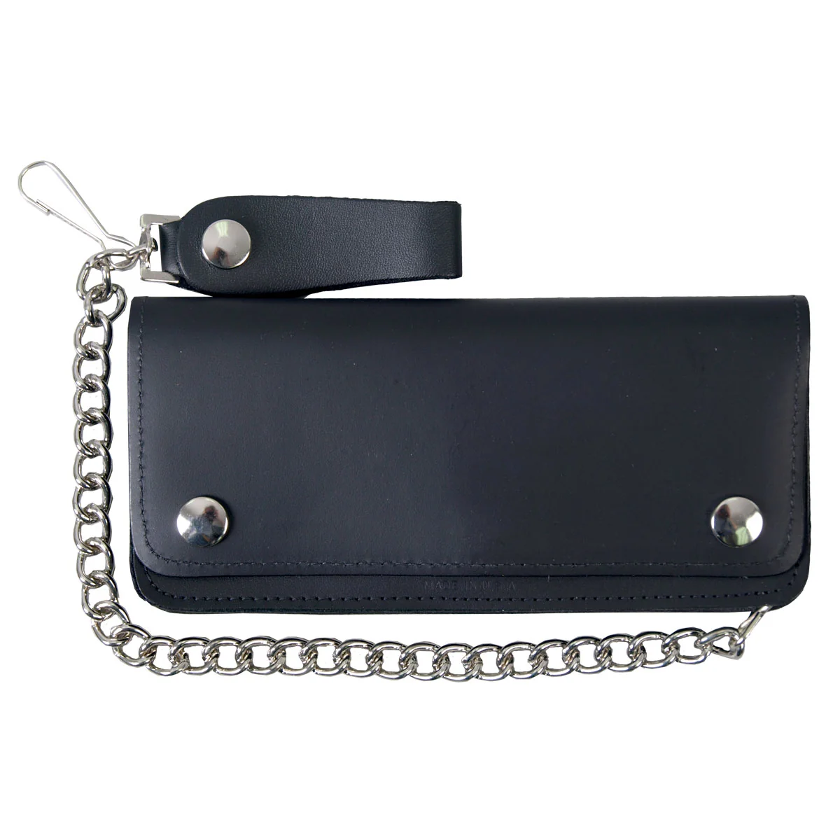 Functional Hot Leathers WLC2002 5 Pocket Bi-Fold Leather Wallet with Chain Official